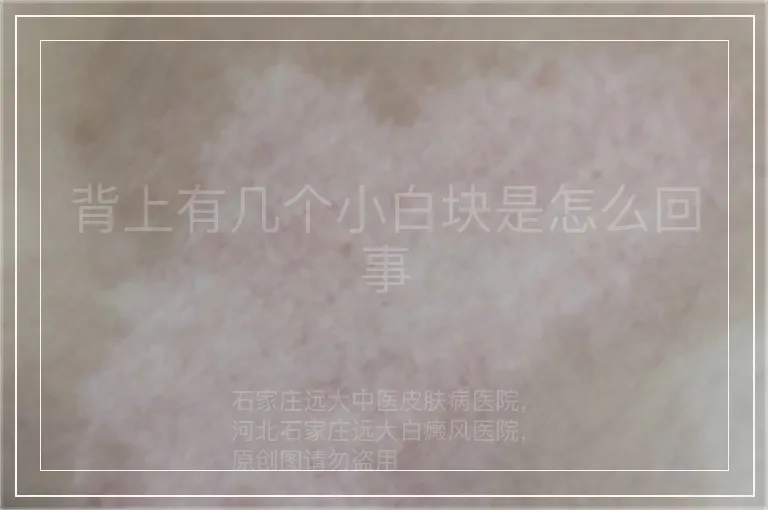 背上有几个小白块是怎么回事